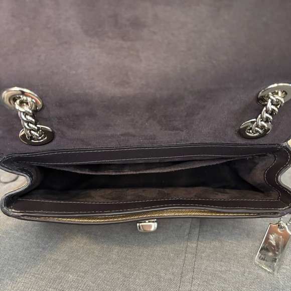 NWOT Coach Cassidy Crossbody Purse in Platinum Silver Metallic Leather - Picture 12 of 16